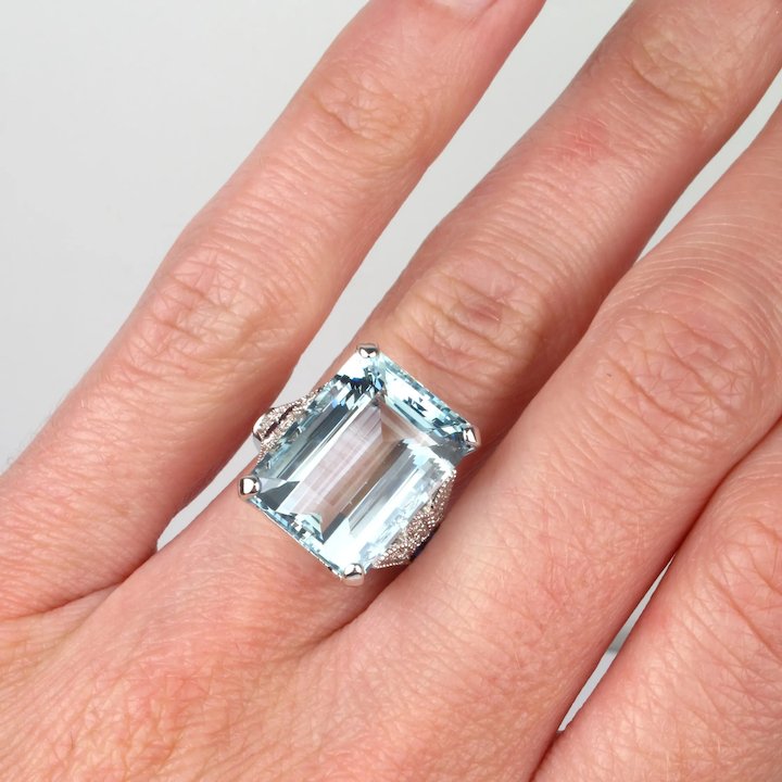 Aquamarine and Keum Boo ring