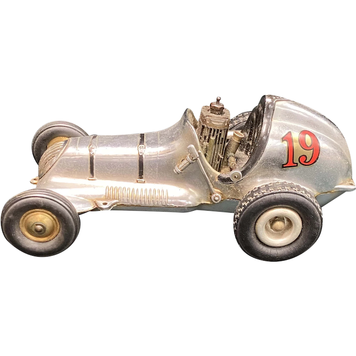 Thimble Drome Champion Tether Race Car, Aluminum, Gas Engine 1940’s