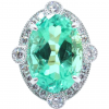Vibrant GIA Certified 9.05 Carat Natural Columbian Emerald with .94 ctw Diamond Halo Ring 14k Two Tone Gold