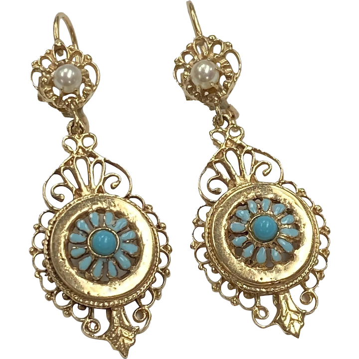 Gold Filigree Chandelier Earrings – Ananda Khalsa