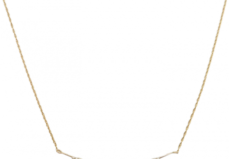 Victorian Seed Pearl Crescent Bar Pin Necklace Conversion 14k Gold