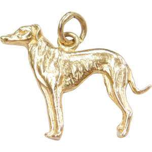 Vintage 14k Gold Greyhound Dog Charm / Pendant