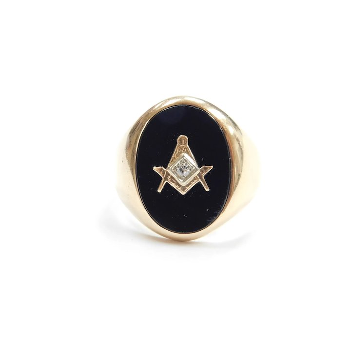 Buy Vintage Diamond Masonic Ring, Gold Ring, Men's Ring, Fraternal Ring,  Statement Ring, Gift for Him, 1JMRXMVA Online in India - Etsy