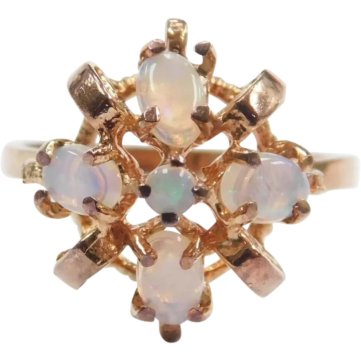 Vintage Opal Ring 10k Rose Gold