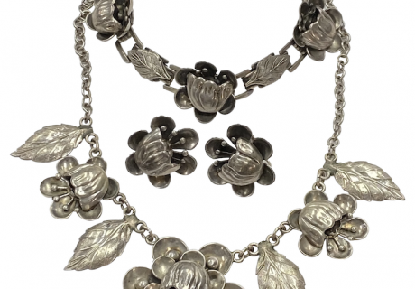 Vintage Parure Set Sterling Silver Necklace