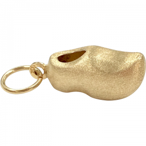 Wooden Shoe Vintage Charm 18K Gold Three-Dimensional