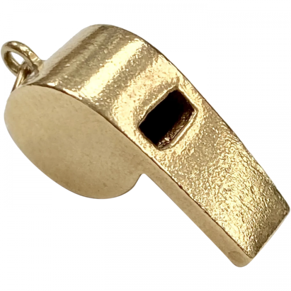 Whistle charm 14 yellow gold