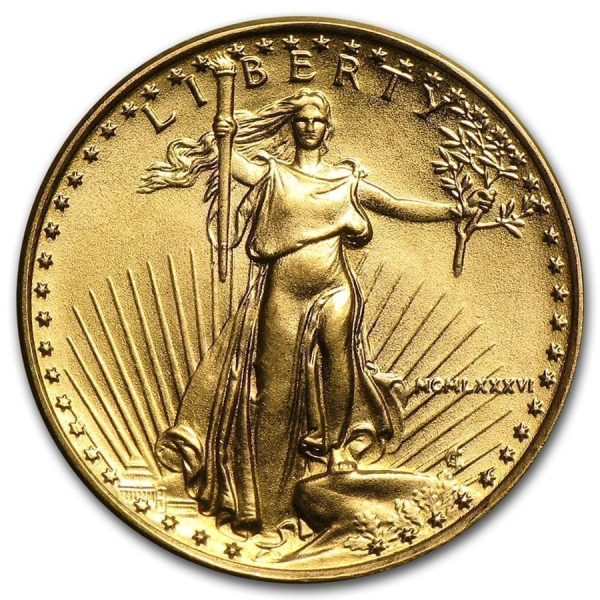 1986 1/10 oz Gold American Eagle BU (MCMLXXXVI)