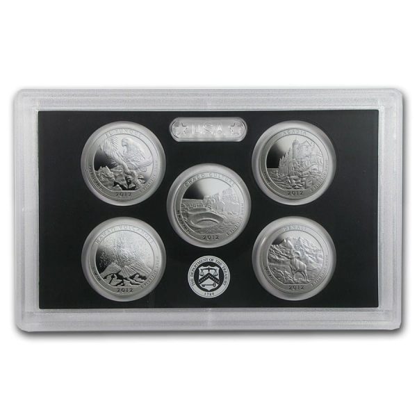 2012 UNITED STATES MINT AMERICA THE BEAUTIFUL QUARTERS SILVER PROOF SET