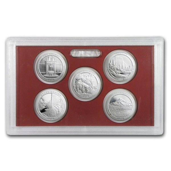 2010 United States Mint America the Beautiful Quarters Silver Proof Set