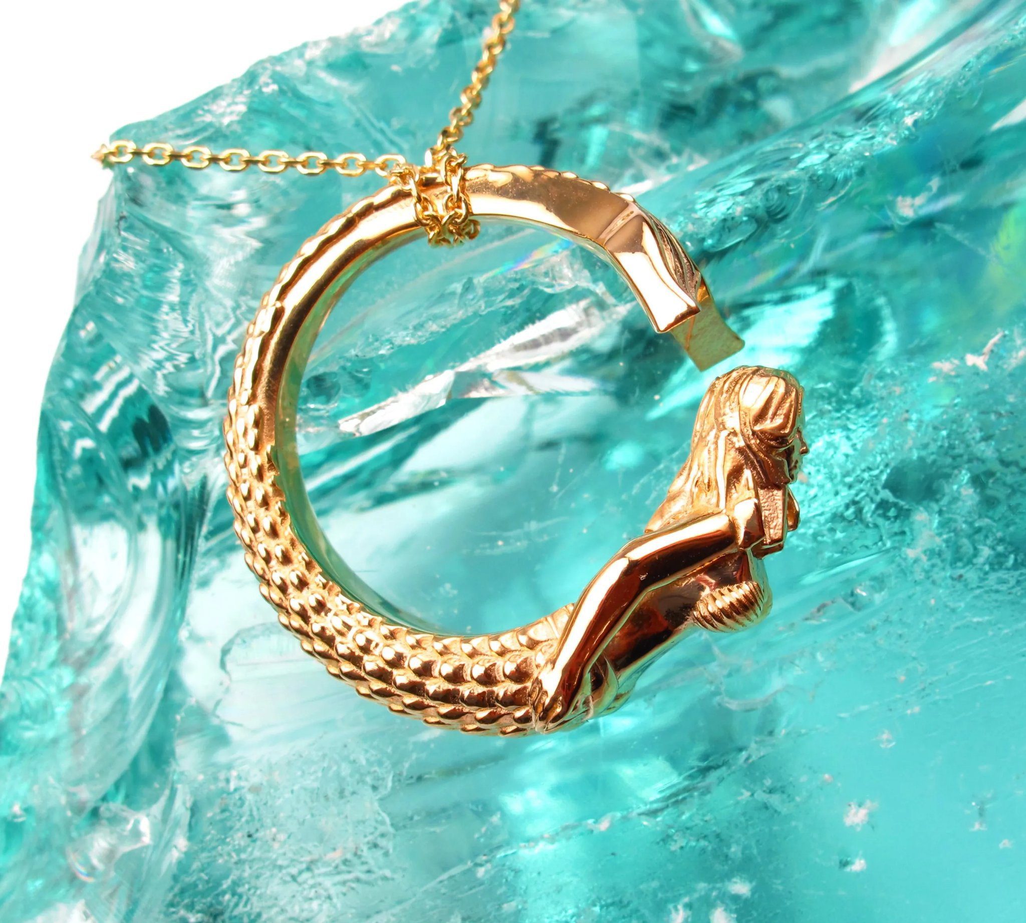 Sealife Jewelry 14k Yellow Gold Diamond Mermaid Pendant 50649 - Emerald  Lady Jewelry