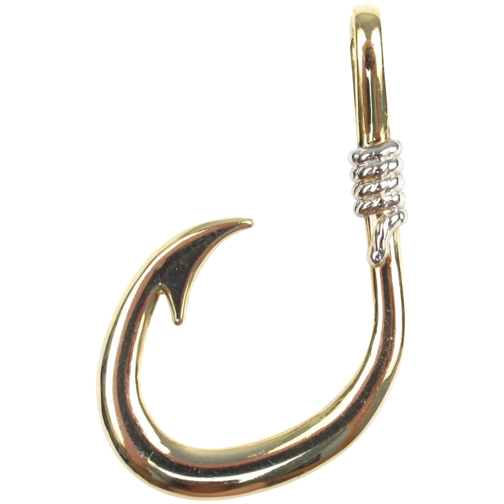 Fisherman's Fish Hook Tool Clip on Pendant Charm for Bracelet or Necklace