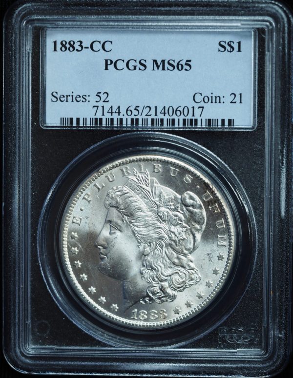 1883-CC Morgan Silver Dollar MS65 PCGS obverse