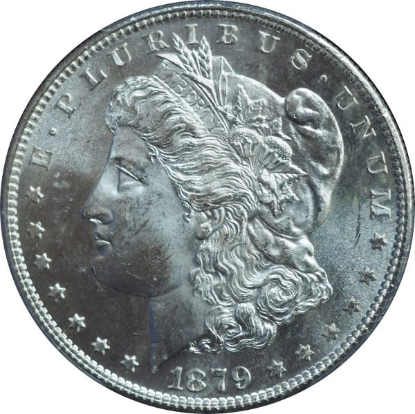 1879-S Morgan Silver Dollar MS64 PCGS close up