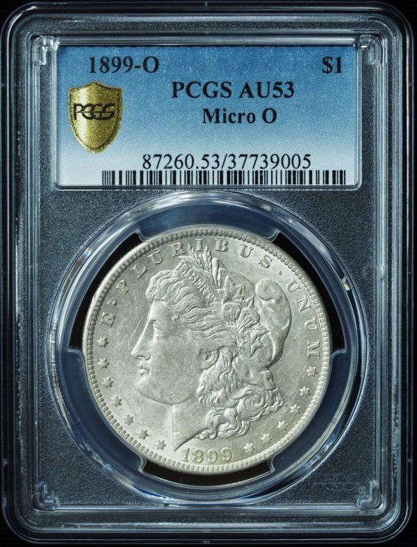 1899-O Morgan Silver Dollar AU53 PCGS, Micro O obverse