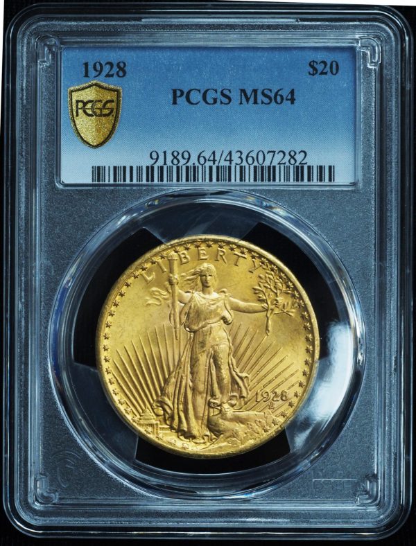 1928 $20 Saint-Gaudens Gold Double Eagle Obverse