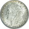 1891 Morgan Silver Dollar MS62 PCGS close up