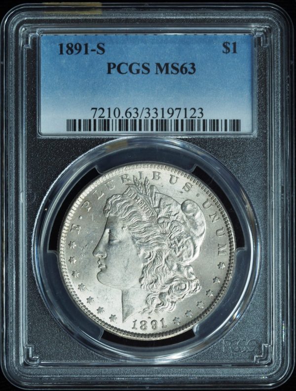 1891-S Morgan Silver Dollar MS63 PCGS obverse