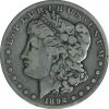 1892-CC Morgan Silver Dollar VG10 PCGS close up
