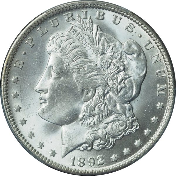 1892-O Morgan Silver Dollar MS63 PCGS close up