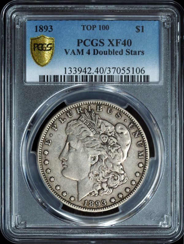 1893 Morgan Silver Dollar XF40 PCGS obverse