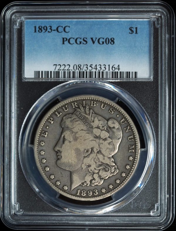 Mintage of 677,000 Certified grade: VG08 PCGS Weight: 26.73 grams 0.900 silver content (0.7734 asw) obverse