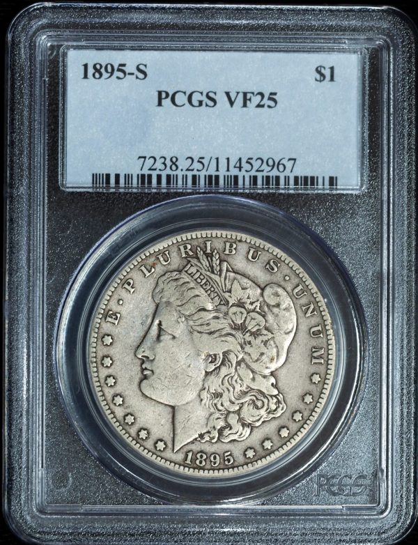 1895-S Morgan Silver Dollar VF25 PCGS obverse