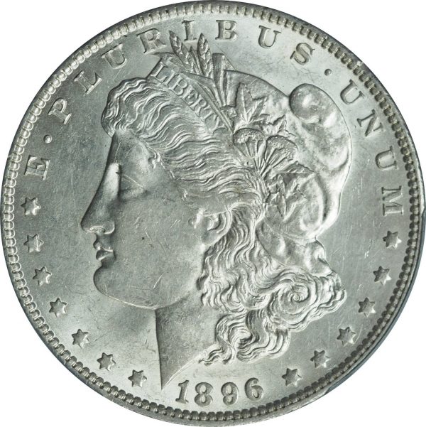1896-O Morgan Silver Dollar AU58 PCGS close up