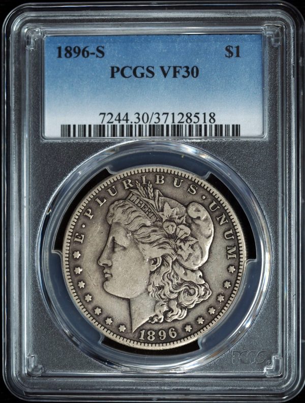 1896-S Morgan Silver Dollar VF30 PCGS obverse