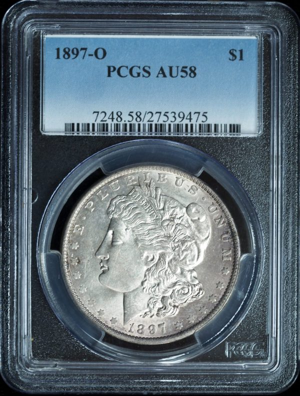1897-O Morgan Silver Dollar AU58 PCGS obverse2