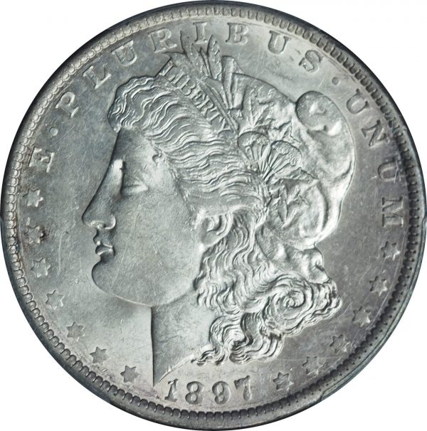 1897-O Morgan Silver Dollar AU58 PCGS obverse