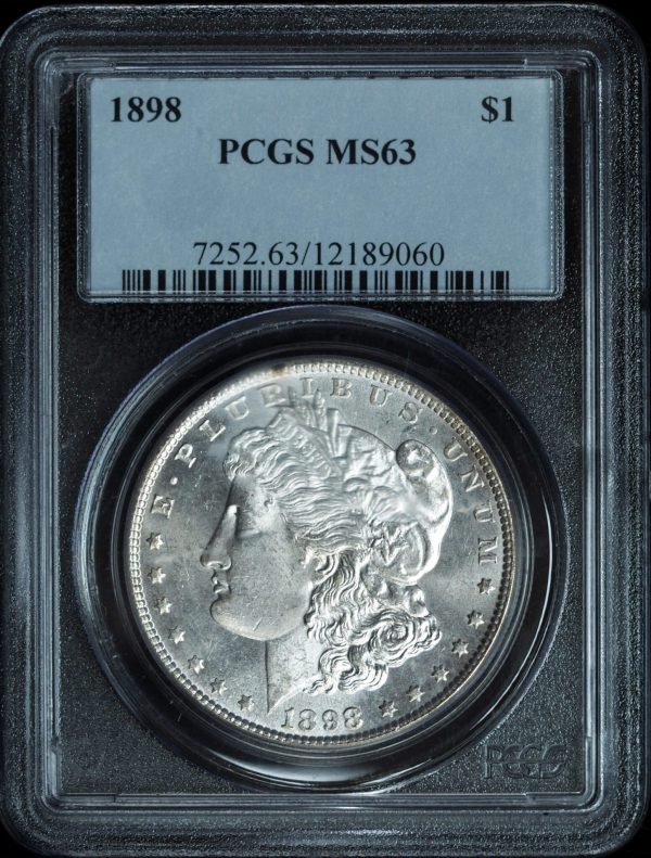 1898 Morgan Silver Dollar MS63 PCGS obverse
