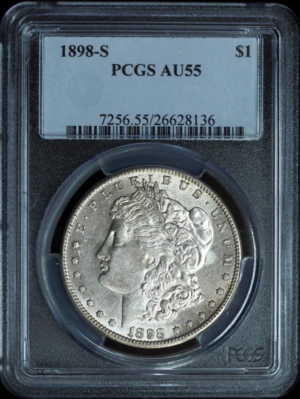 1899-S Morgan Silver Dollar AU55 PCGS obverse