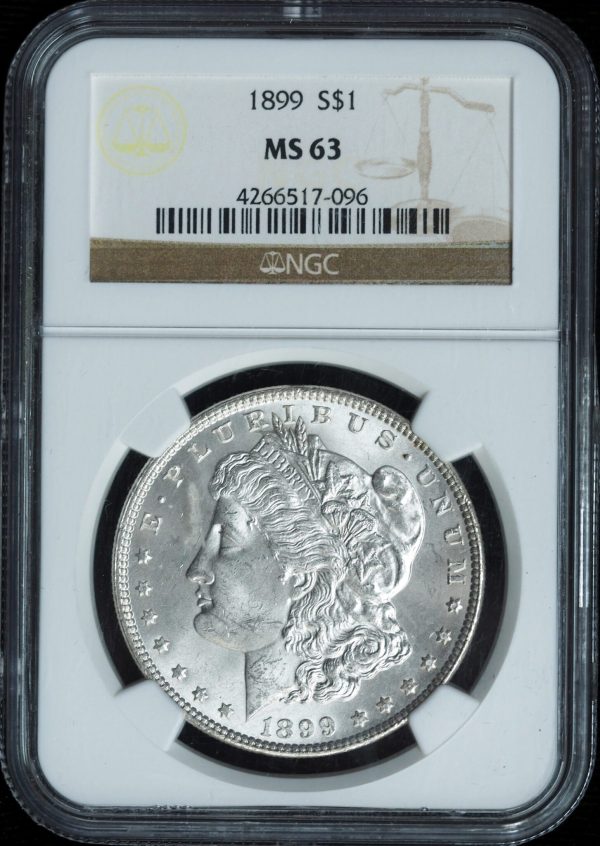 1899 Morgan Silver Dollar MS63 NGC obverse