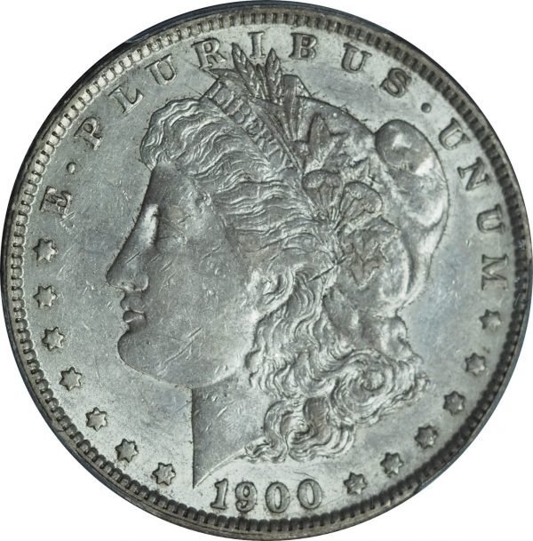 1900-O/CC Morgan Silver Dollar AU53 PCGS close up