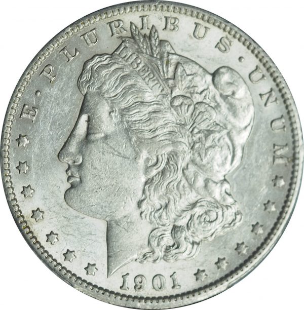 1901-S Morgan Silver Dollar AU55 PCGS close up