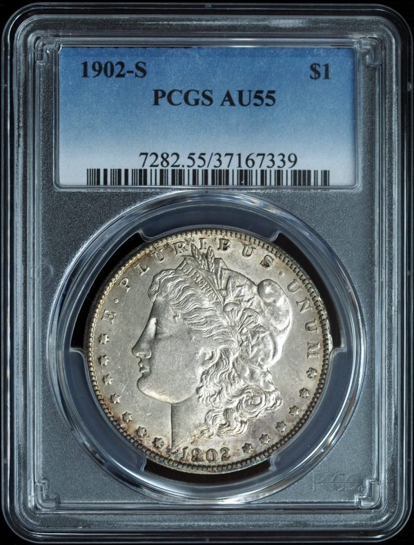 1902-S Morgan Silver Dollar AU55 PCGS obverse