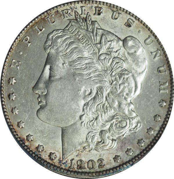 1902-S Morgan Silver Dollar AU55 PCGS close up