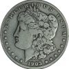 1903-S Morgan Silver Dollar VG10 PCGS, Micro S close up