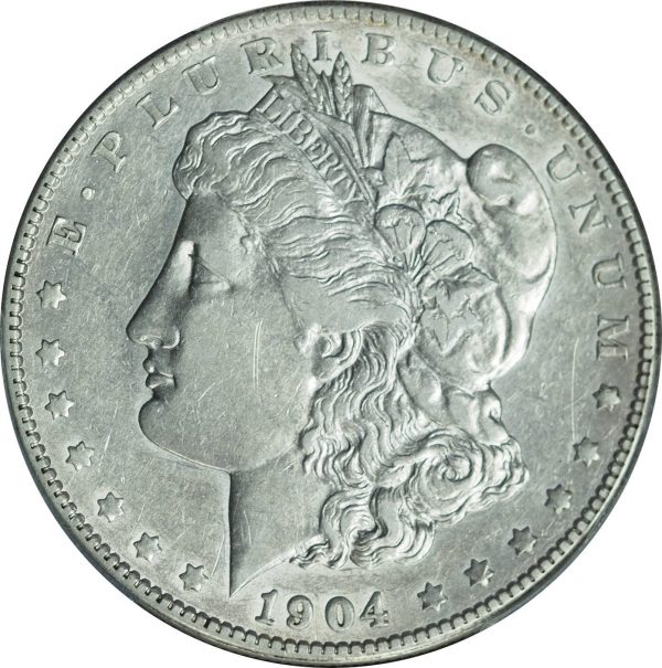 1904-S Morgan Silver Dollar XF40 PCGS close up