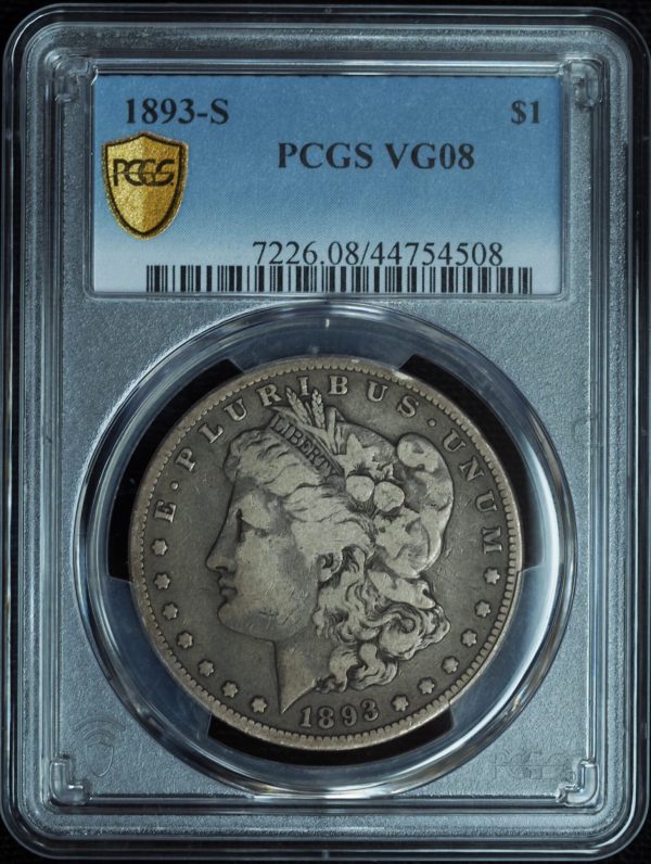 1893-S Morgan Silver Dollar VG08 PCGS 1