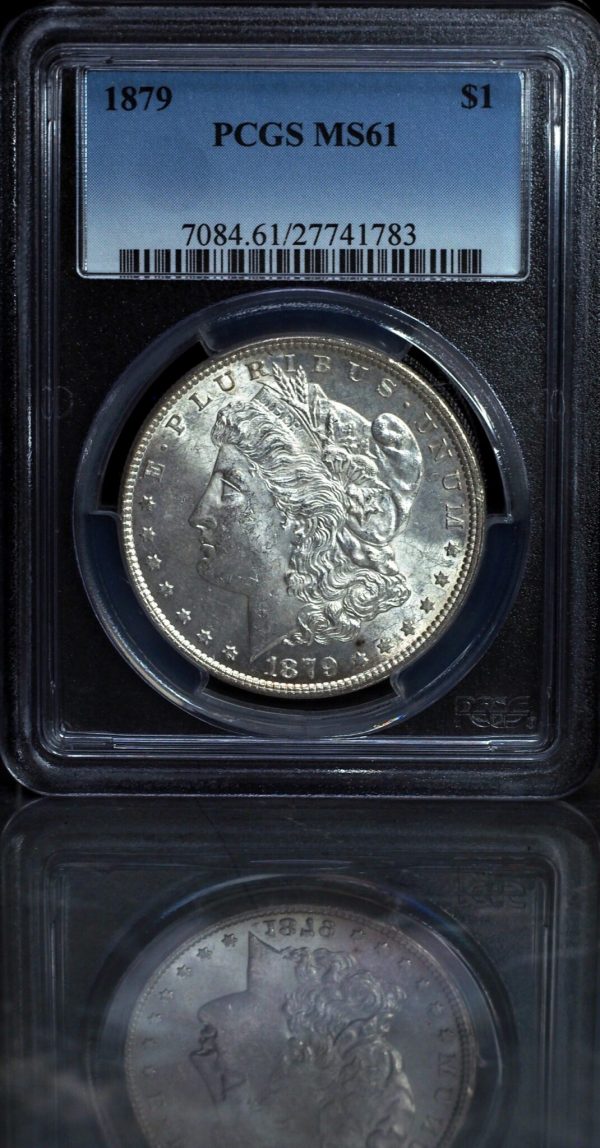 1879 P Morgan Dollar MS61 obverse
