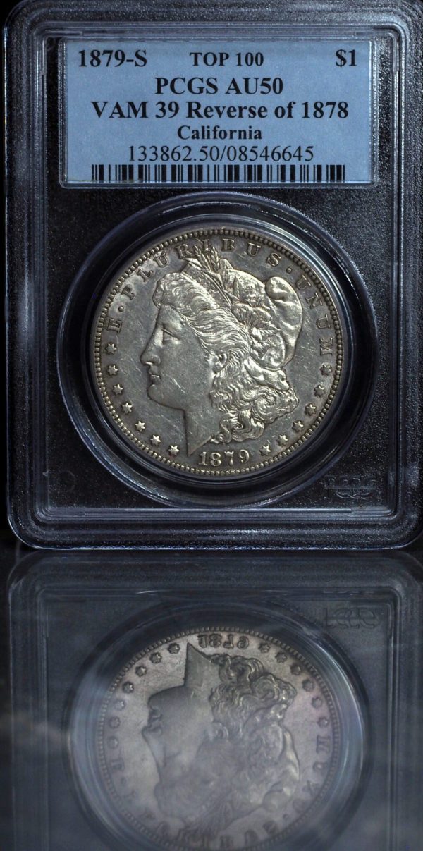 1879-S Morgan Silver Dollar Reverse of 1878 VAM 39 obverse