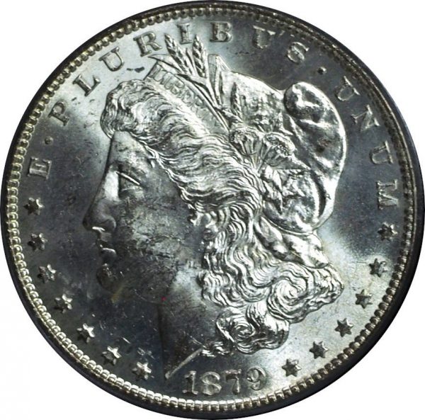 1879-S Morgan Dollar MS63 obverse close up