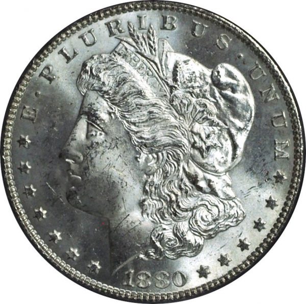 1880-S Morgan Silver Dollar Close Up