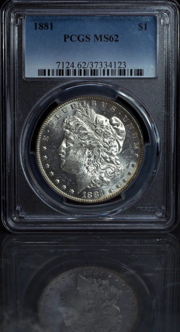 1881 Morgan Silver Dollar MS62 PCGS obverse