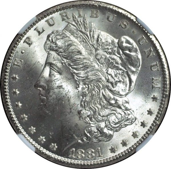 1881-CC Morgan Silver Dollar Close