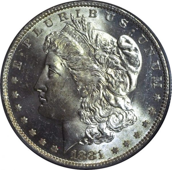1881-O Morgan Silver Dollar Close