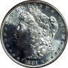 1881-S Morgan Silver Dollar MS63 PCGS close up