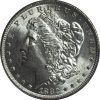 1882-O Morgan Silver Dollar MS63 close up